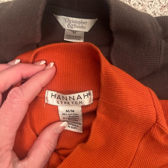 Set of 4 Long Sleeve Mock Turtlenecks 2 COPPER KEY 1 Christopher Banks 1 Hannah - Picture 3 of 13